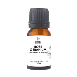 Uzen Essentials Rose Geranium 100% Pure Essential Oil 10ml